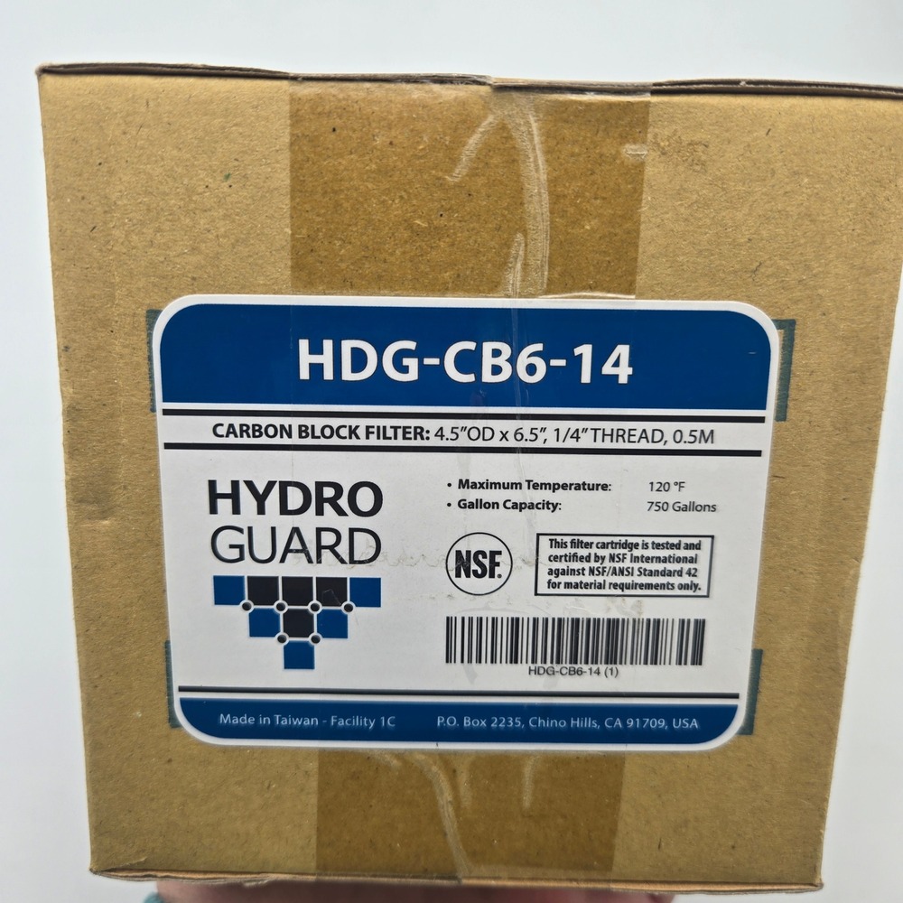 Hydro Guard HDG-CB6-14 Carbon Block Water Filter Replacement Cartridge Free Ship